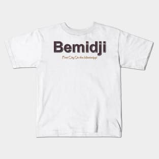 Bemidji Grunge Text Kids T-Shirt